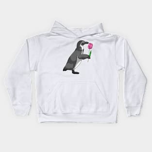 Penguin with Tulip Kids Hoodie